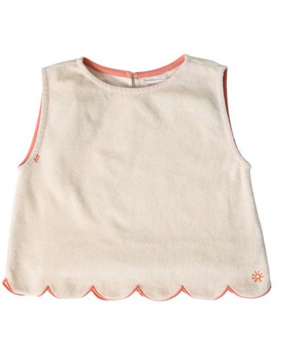 girls sofia scallop tank