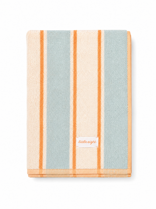 striped beach towel