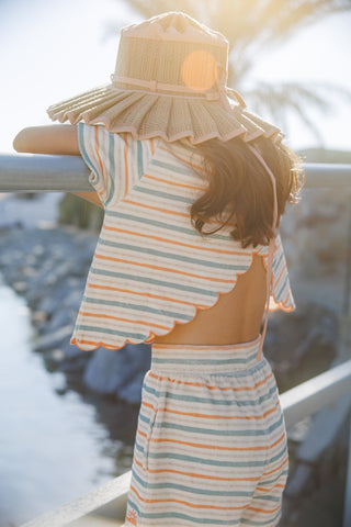 girls paloma scallop short