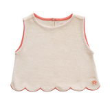 girls sofia scallop tank