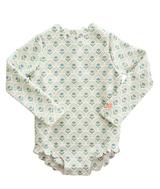 girls isabella scallop rashguard swimsuit