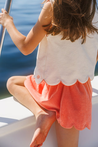 girls sofia scallop tank