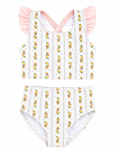 girls luna ruffle two piece swimsuit