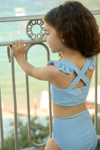 girls luna ruffle two piece swimsuit